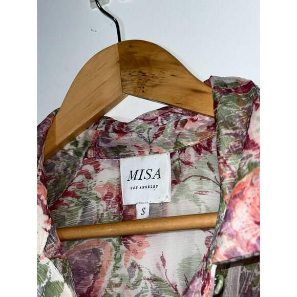 MISA LOS ANGELES Pamelina Chiffon Tiered Maxi Dress Paisley Shopbop S Small Wome - Picture 6 of 11